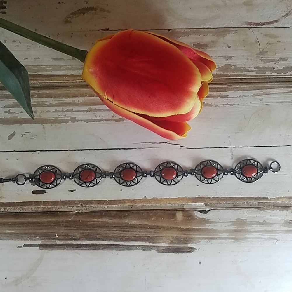 Natural Red Jasper Stone Bracelet